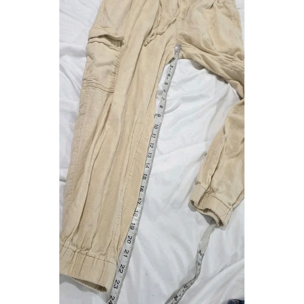 Banana Republic Womens Linen Cargo Pants Size Small Petite Euro Summer‎ Beach